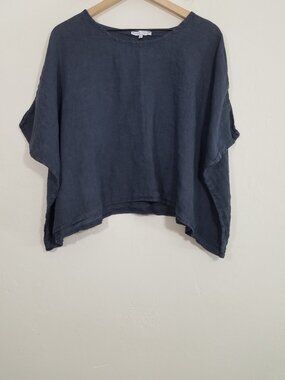 Tempo Paris Linen Top Blouse Size M/L